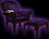 Purple Damask Chair ~LC