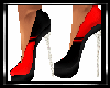 black and red pumps