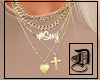 Gold #Sexy Heart & Cross