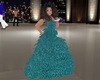 Girl's Teal Sparkle Gown