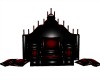 Red Black PVC Throne