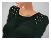 Green studded sweater