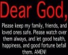 Dear God Sticker