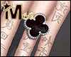 M69 Silver Black Ring