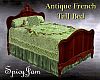 Antq French Tall Bed ltg