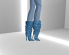 {F} Blue Slouch Boots