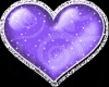 Purple glitter heart