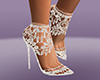 White Lace Heels
