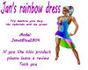 Jan's rainbow dress