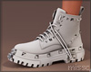 $ Combat Boots WHITE