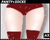 舍. Panties+Socks Red