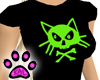 Kitty~Punk Shirt - Green