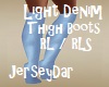 Thigh Boots Light Denim
