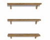 wood shelves