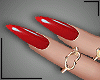 M - Red Nails + Rings