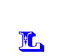 Animated blue L letter
