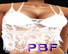 PBF*White lace Sexy Top