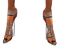 chrome&black gem heels