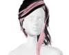 pink strand brides hair