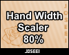 Hand Width Scaler 80%