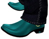 Teal Leather Ankle M