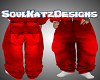 Red Baggy Jeans M