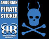 Andorian Pirate Sticker