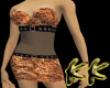 {KK}Leopard Belted Dress