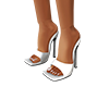 Low white heels