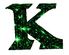 Letter K Green Stars