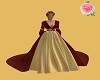 red and gold ballgown