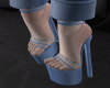 Blue Chain Heels