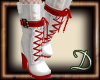 [D] White Red Boots