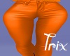 Orange Glossy Jeans