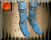 Western light blue boots