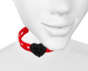 choker heart red