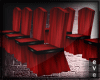 (E.) Red Black Chair Set