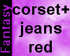 [FW] corset+jeans red