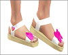 Pink & White Sandals