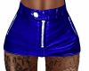 Leather Mini Skirt blue