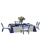 royal blue guest table