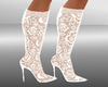White lace boots