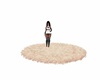 Beige Feathered Rug