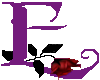 Purpel Rose Letter E