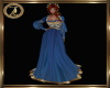 medieval blue&gold gown