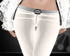 white latex pants slim