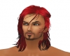Red and black male hair