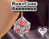 [wwg] cubed ruby earring