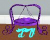 Purple bed swing