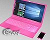Hot Pink Laptop + Phone